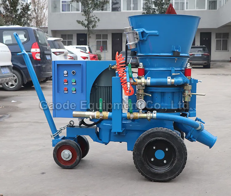 GAODETEC GZ-3ER 4Kw Motor Refractory Gunning Machine With Low Rebound & Dust For Construction